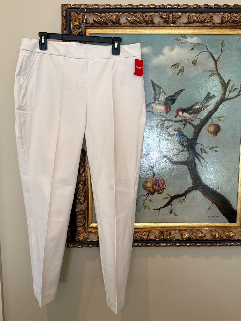 SPANX White Straight-Leg Pull-On Pants